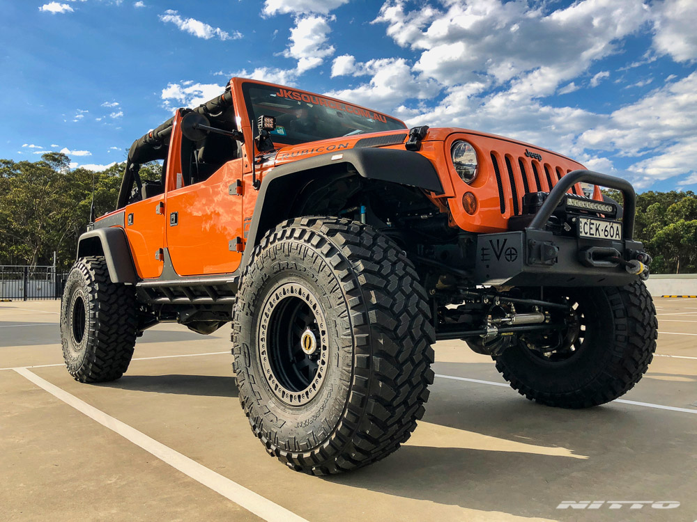 Orange Crush JK Jeep Wrangler Trail Grappler M/T