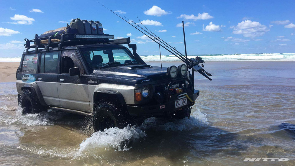 GQ Nissan Patrol Fraser Island Beach Salt Water